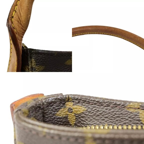 LOUIS VUITTON Logo Looping GM Shoulder Bag Monogram Leather Brown M51145 34FA791 - Picture 7 of 13